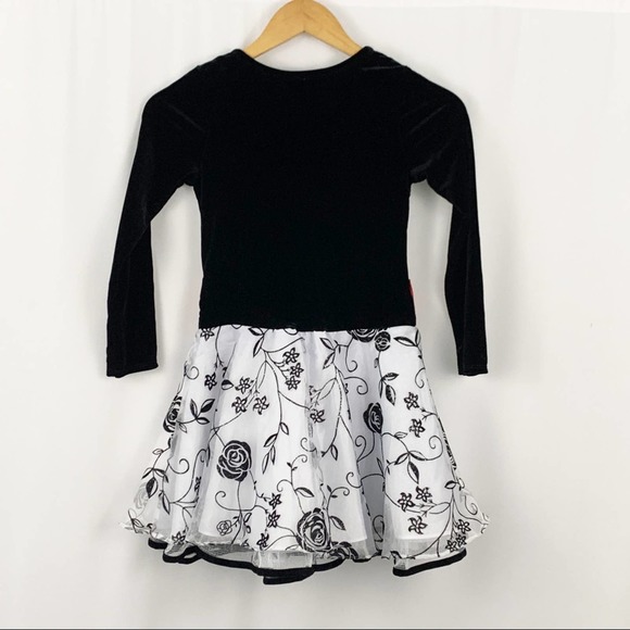 Bonnie Jean Black Velvet and Tulle Dress 8 - Picture 7 of 9